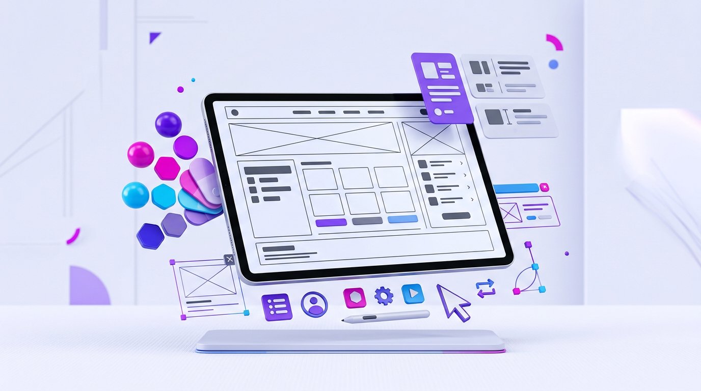 UI/UX design system wireframes and prototyping